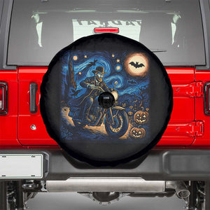 Dirt Bike Spare Tire Cover Van Gogh Starry Night Halloween Biker TS14 Black Print Your Wear