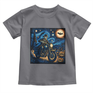 Dirt Bike Toddler T Shirt Van Gogh Starry Night Halloween Biker TS14 Charcoal Print Your Wear