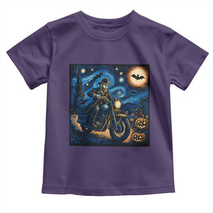 Dirt Bike Toddler T Shirt Van Gogh Starry Night Halloween Biker TS14 Purple Print Your Wear