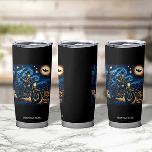 Dirt Bike Tumbler Cup Van Gogh Starry Night Halloween Biker TS14 Print Your Wear