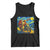 Dirt Bike Motocross Tank Top Jesus Santa Christmas Starry Night TS14 Black Print Your Wear