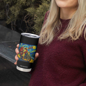 Dirt Bike Motocross Tumbler Cup Jesus Santa Christmas Starry Night TS14 Print Your Wear