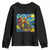 Dirt Bike Motocross Youth Sweatshirt Jesus Santa Christmas Starry Night TS14 Black Print Your Wear