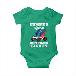 Sprint Car Racing Baby Onesie Summer Nights And Dirt Track Lights TS14 Irish Green Print Your Wear