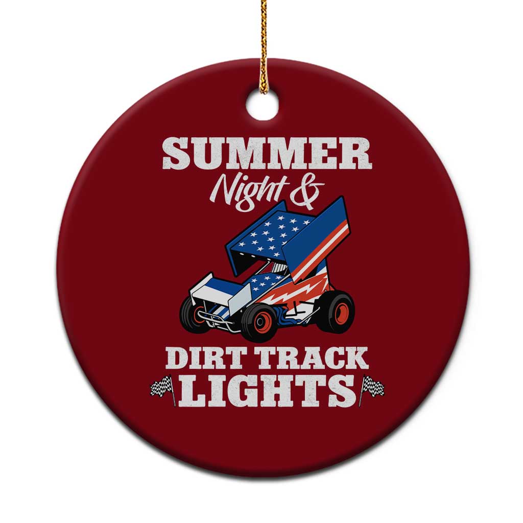 Sprint Car Racing Ceramic Ornament Summer Nights And Dirt Track Lights TS14 1pc Red Print Your Wear