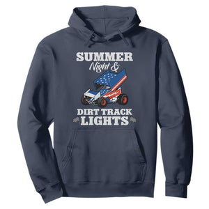 Sprint Car Racing Hoodie Summer Nights And Dirt Track Lights TS14 Navy Print Your Wear