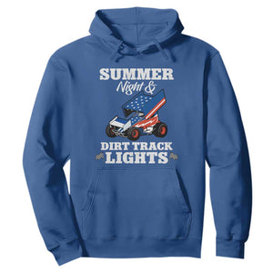 Sprint Car Racing Hoodie Summer Nights And Dirt Track Lights TS14 Royal Blue Print Your Wear