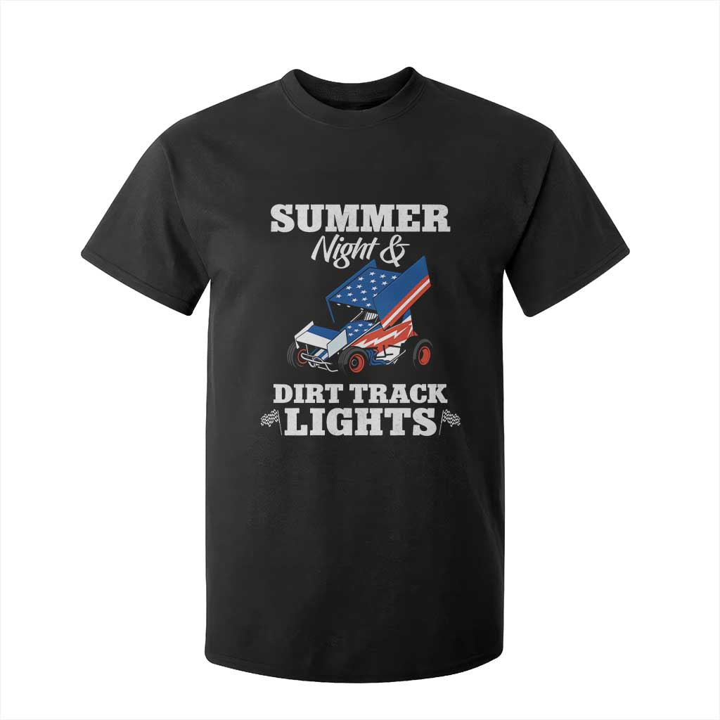 Sprint Car Racing T Shirt For Kid Summer Nights And Dirt Track Lights TS14 Black Print Your Wear