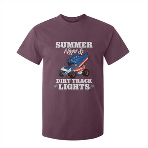 Sprint Car Racing T Shirt For Kid Summer Nights And Dirt Track Lights TS14 Maroon Print Your Wear