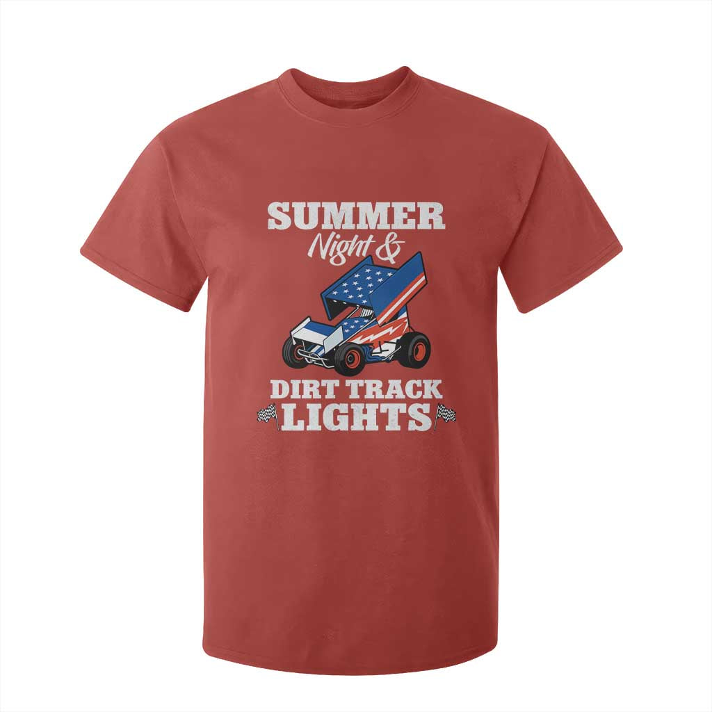 Sprint Car Racing T Shirt For Kid Summer Nights And Dirt Track Lights TS14 Red Print Your Wear