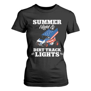 Sprint Car Racing T Shirt For Women Summer Nights And Dirt Track Lights TS14 Black Print Your Wear