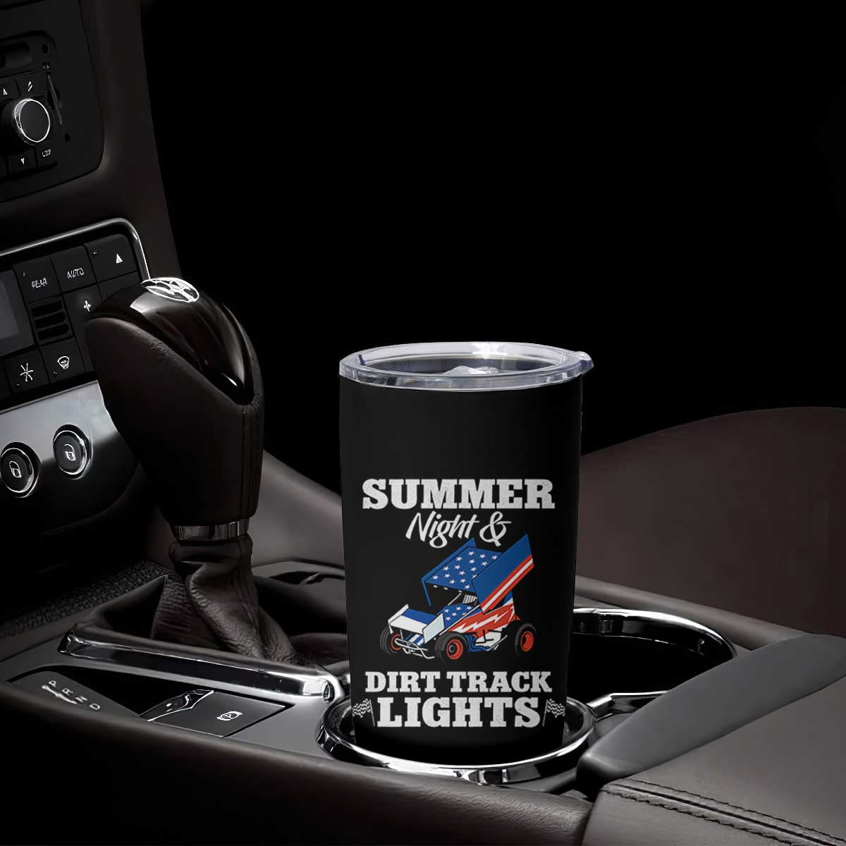 Sprint Car Racing Tumbler Cup Summer Nights And Dirt Track Lights TS14 Print Your Wear