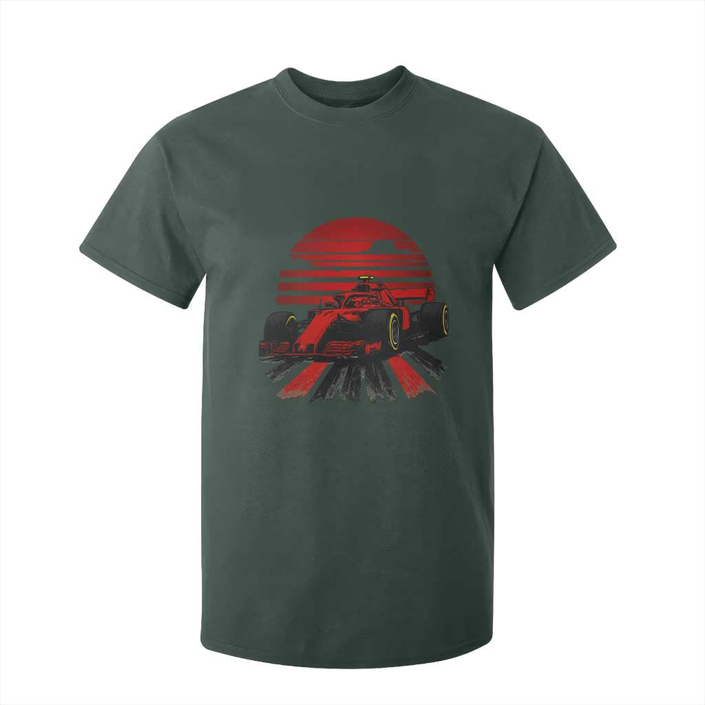 Racing Car Red Speed Motorsport T Shirt For Kid TS14 Dark Forest Green Print Your Wear