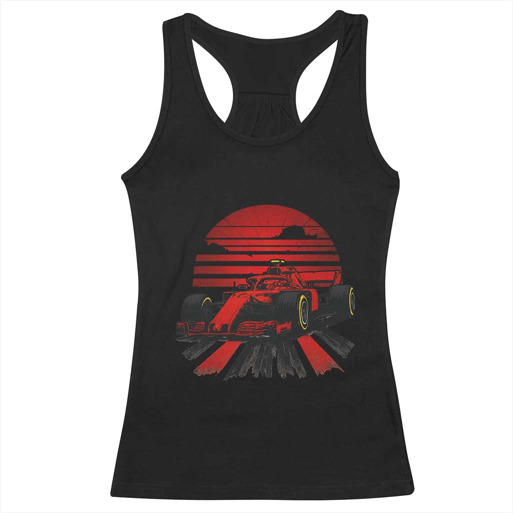 Racing Car Red Speed Motorsport Racerback Tank Top TS14 Black Print Your Wear
