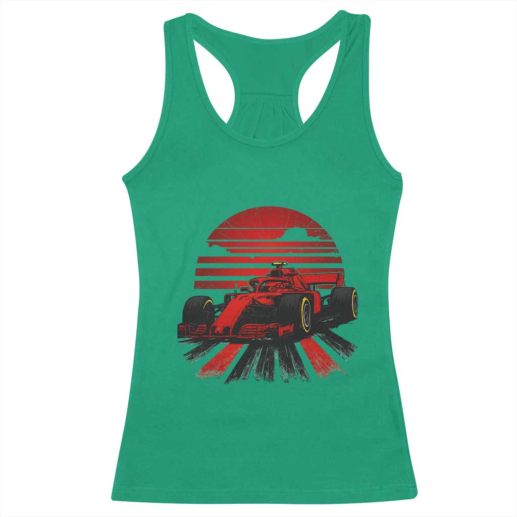 Racing Car Red Speed Motorsport Racerback Tank Top TS14 Irish Green Print Your Wear