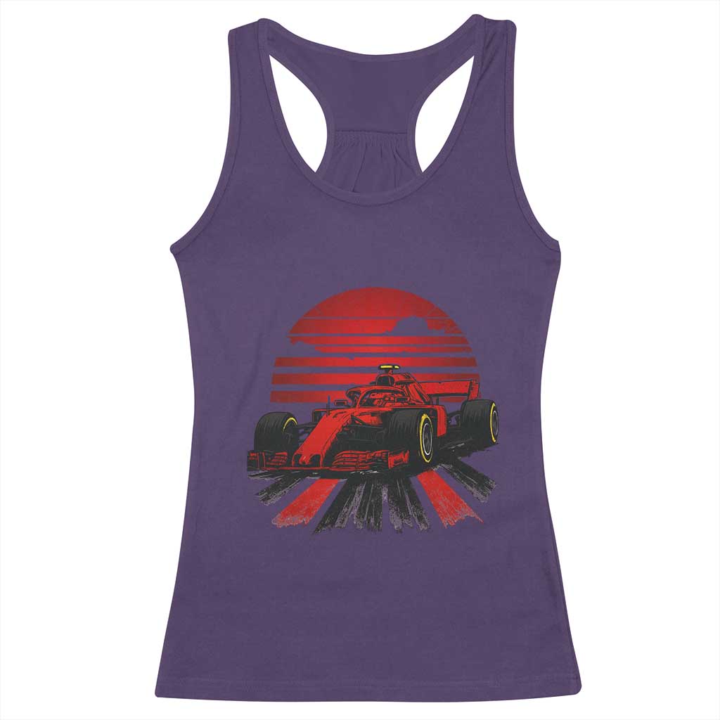Racing Car Red Speed Motorsport Racerback Tank Top TS14 Purple Print Your Wear