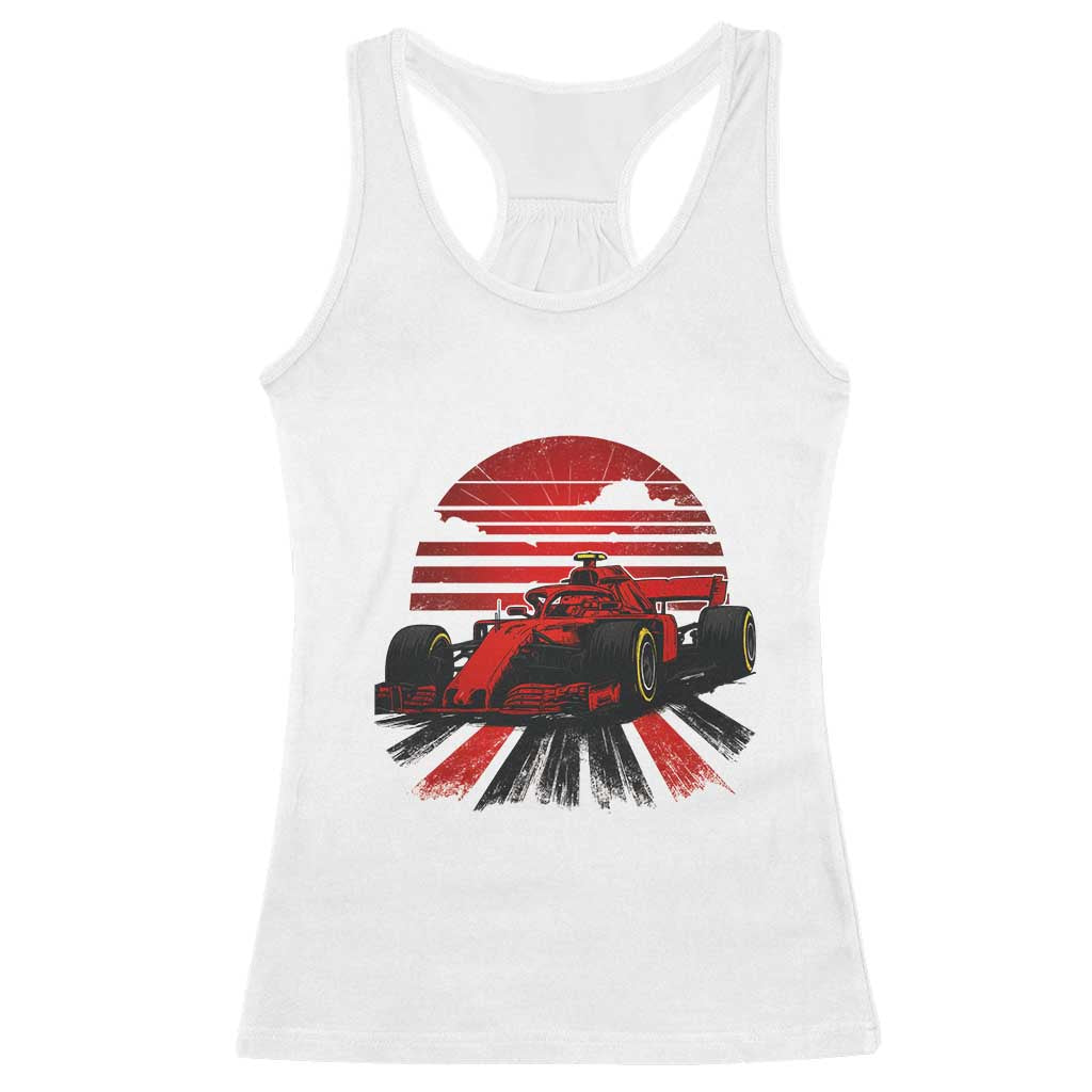 Racing Car Red Speed Motorsport Racerback Tank Top TS14 White Print Your Wear