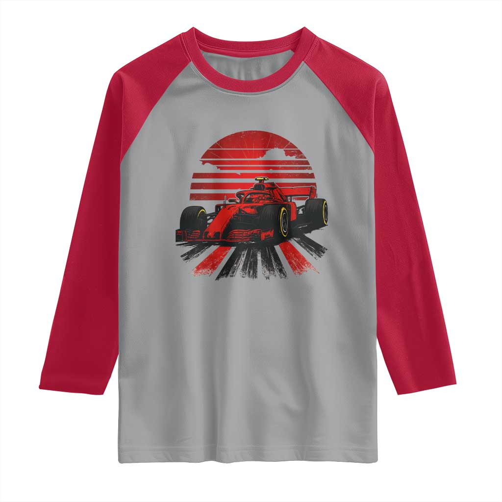 Racing Car Red Speed Motorsport Raglan Shirt TS14 Sport Gray Red Print Your Wear