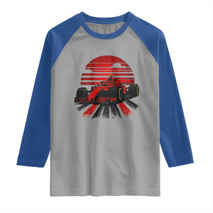 Racing Car Red Speed Motorsport Raglan Shirt TS14 Sport Gray Royal Print Your Wear