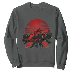 Racing Car Red Speed Motorsport Sweatshirt TS14 Dark Heather Print Your Wear