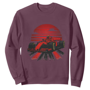 Racing Car Red Speed Motorsport Sweatshirt TS14 Maroon Print Your Wear