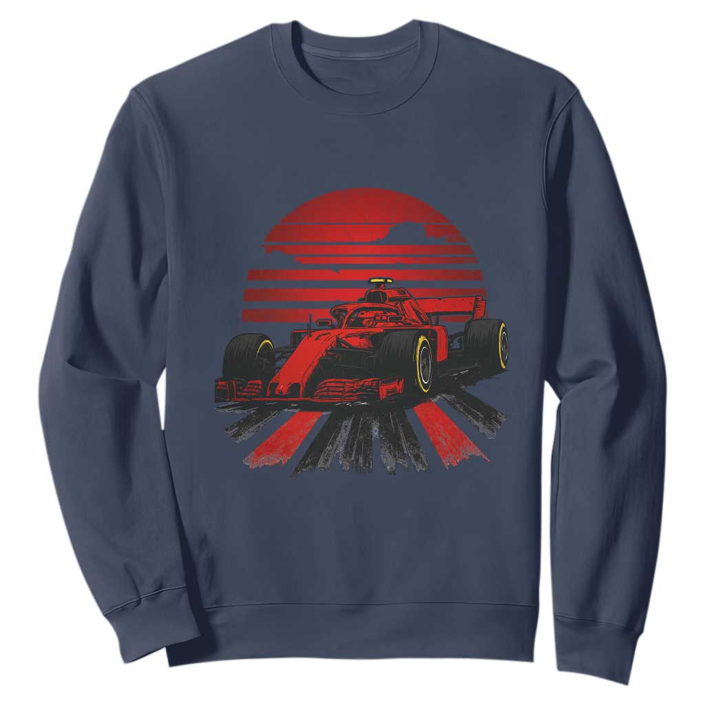 Racing Car Red Speed Motorsport Sweatshirt TS14 Navy Print Your Wear