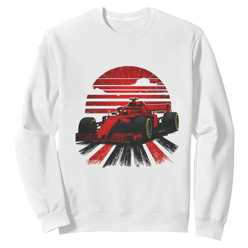 Racing Car Red Speed Motorsport Sweatshirt TS14 White Print Your Wear