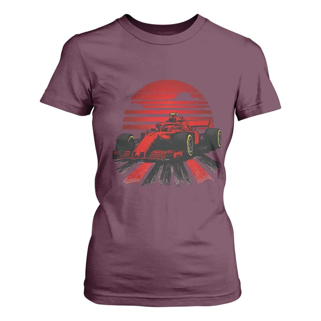 Racing Car Red Speed Motorsport T Shirt For Women TS14 Maroon Print Your Wear