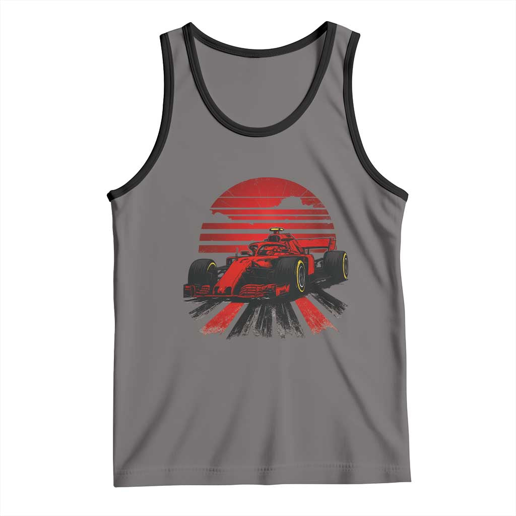 Racing Car Red Speed Motorsport Tank Top TS14 Deep Heather Black Print Your Wear