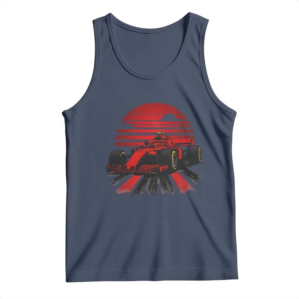 Racing Car Red Speed Motorsport Tank Top TS14 Navy Print Your Wear