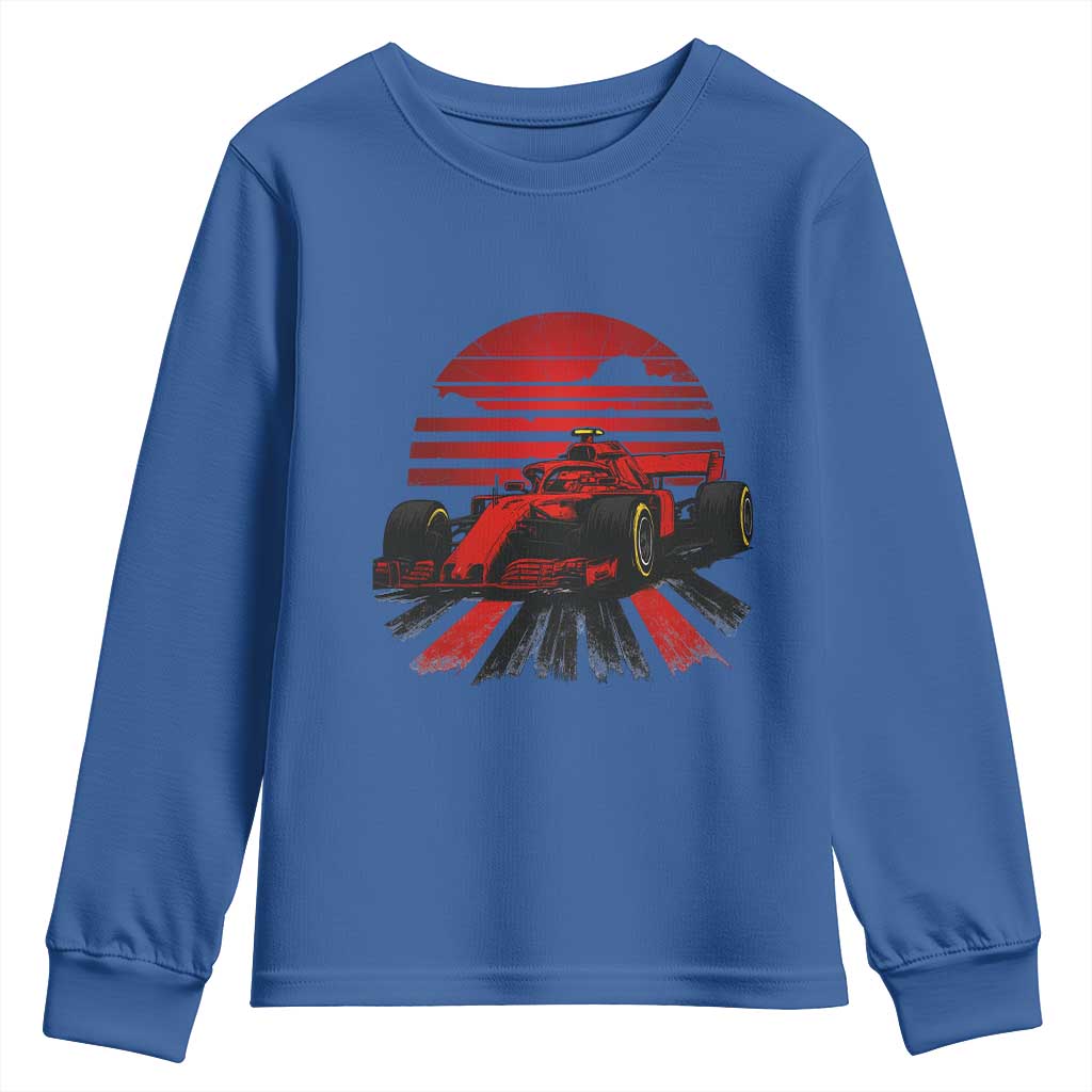 Racing Car Red Speed Motorsport Youth Sweatshirt TS14 Royal Blue Print Your Wear