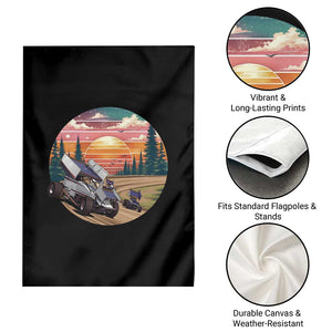 Sprint Car Dirt Track Racing Sunset Motorsports Garden Flag TS14 Print Your Wear