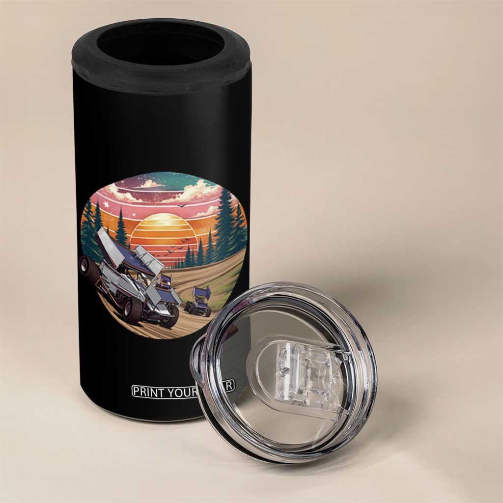 Sprint Car Dirt Track Racing Sunset Motorsports 4 in 1 Can Cooler Tumbler TS14 Print Your Wear