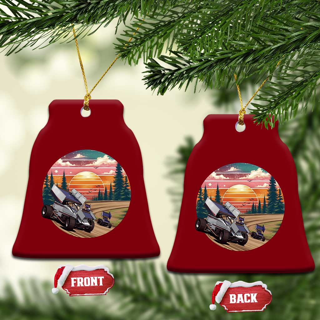 Sprint Car Dirt Track Racing Sunset Motorsports Ceramic Ornament TS14 Print Your Wear