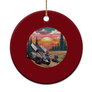 Sprint Car Dirt Track Racing Sunset Motorsports Ceramic Ornament TS14 1pc Red Print Your Wear