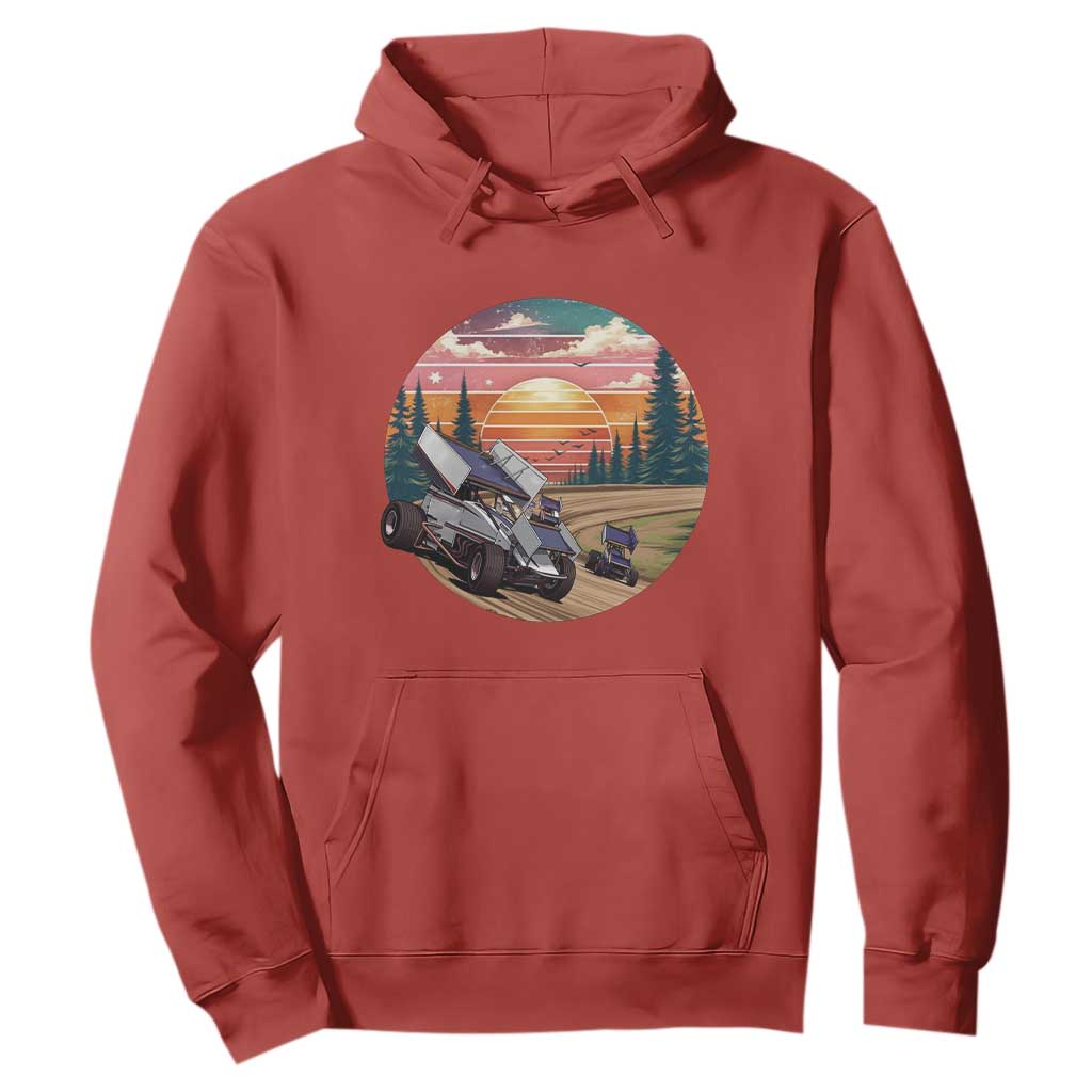 Sprint Car Dirt Track Racing Sunset Motorsports Hoodie TS14 Red Print Your Wear