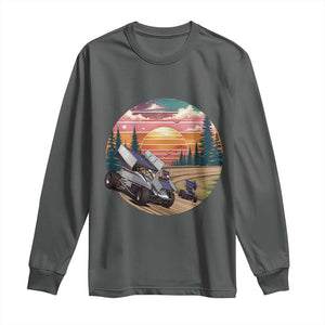 Sprint Car Dirt Track Racing Sunset Motorsports Long Sleeve Shirt TS14 Dark Heather Print Your Wear
