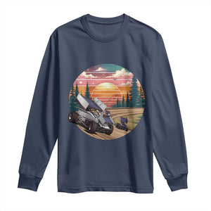 Sprint Car Dirt Track Racing Sunset Motorsports Long Sleeve Shirt TS14 Navy Print Your Wear