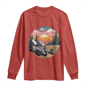 Sprint Car Dirt Track Racing Sunset Motorsports Long Sleeve Shirt TS14 Red Print Your Wear