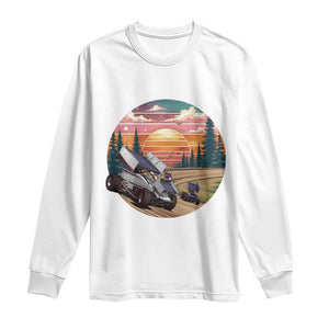 Sprint Car Dirt Track Racing Sunset Motorsports Long Sleeve Shirt TS14 White Print Your Wear