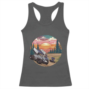 Sprint Car Dirt Track Racing Sunset Motorsports Racerback Tank Top TS14 Dark Heather Print Your Wear