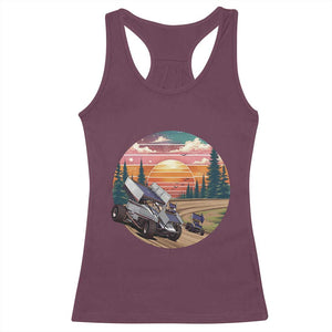 Sprint Car Dirt Track Racing Sunset Motorsports Racerback Tank Top TS14 Maroon Print Your Wear