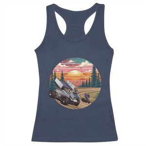Sprint Car Dirt Track Racing Sunset Motorsports Racerback Tank Top TS14 Navy Print Your Wear