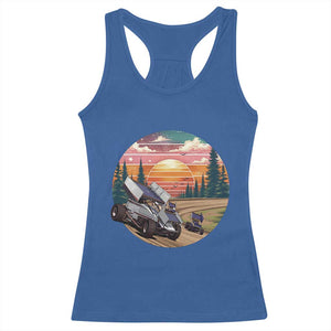 Sprint Car Dirt Track Racing Sunset Motorsports Racerback Tank Top TS14 Royal Blue Print Your Wear