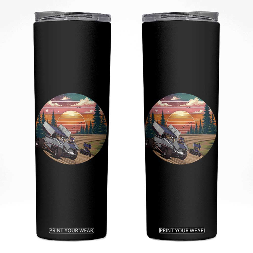 Sprint Car Dirt Track Racing Sunset Motorsports Skinny Tumbler TS14 Black Print Your Wear