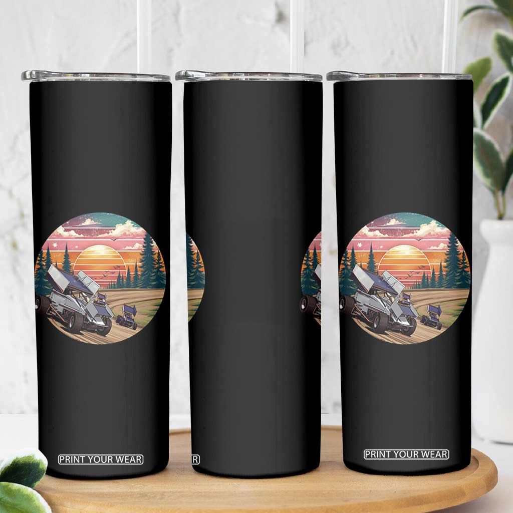 Sprint Car Dirt Track Racing Sunset Motorsports Skinny Tumbler TS14 Print Your Wear
