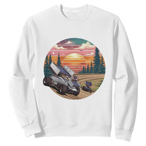 Sprint Car Dirt Track Racing Sunset Motorsports Sweatshirt TS14 White Print Your Wear