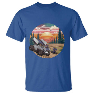 Sprint Car Dirt Track Racing Sunset Motorsports T Shirt TS14 Royal Blue Print Your Wear