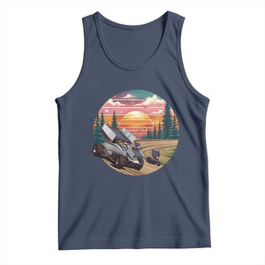 Sprint Car Dirt Track Racing Sunset Motorsports Tank Top TS14 Navy Print Your Wear