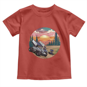 Sprint Car Dirt Track Racing Sunset Motorsports Toddler T Shirt TS14 Red Print Your Wear